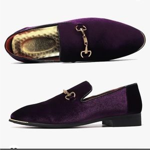 NWOT Men’s Luxury Penny Loafer Slip on Velvet Shoes